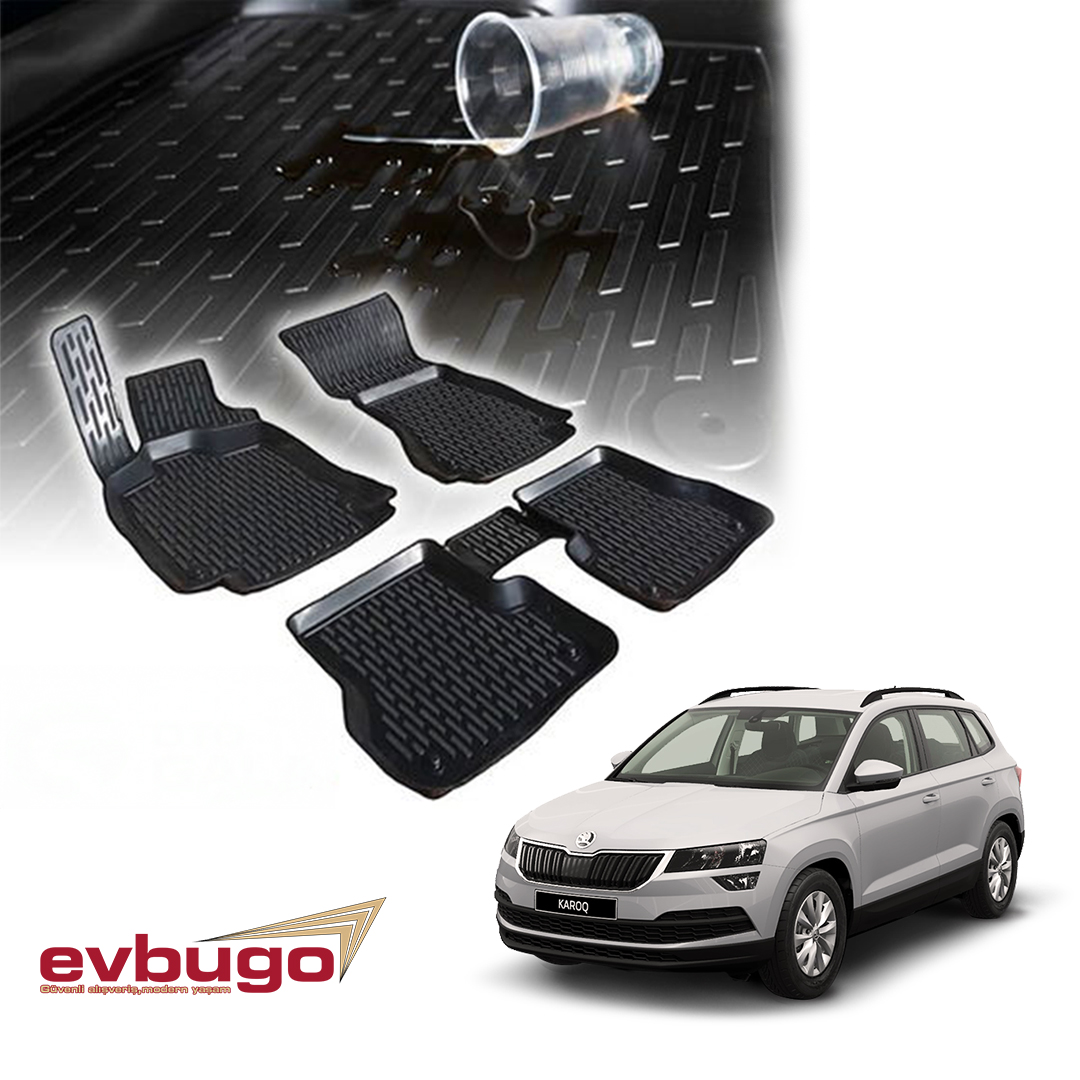 3D PASPAS SİYAH SKODA KAROQ 2017++